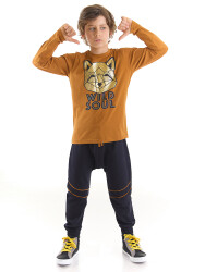 Brown Fox Boy T-shirt&Pants Set - 1