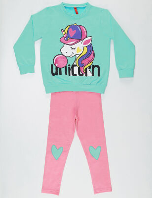 Bubble Unicorn Girl Sweatshirt+Leggings - 3