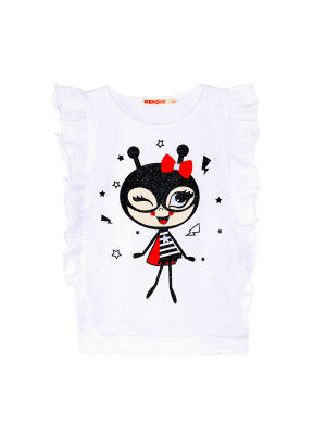 Bug Love Fırfırlı Kız Çocuk Yazlık T-shirt Şort Takım - 5