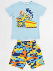 Bulldozer Boy Shorts Set - 3