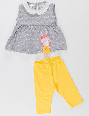 Bunny Dotted Tunic Set - 1