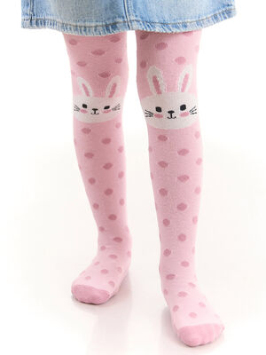 Bunny Girl Pink Knit Stockings