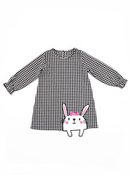 Bunny Plaid Girl Dress - 3