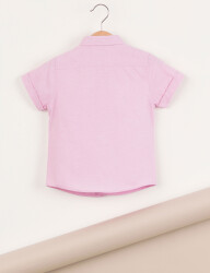 Button-Front Pink Boy Shirt - 4