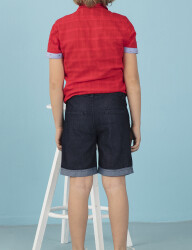 Button-Front Red Boy Shirt - 2