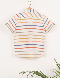 Button-Front Striped Boy Shirt - 4