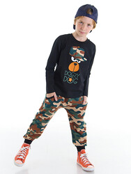 Camo Bear Boy T-shirt&Pants Set - Thumbnail