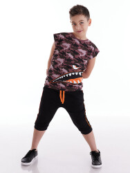 Camo Shark Boy T-shirt&Baggy Set - 1