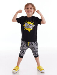 Cartoon Boy T-shirt&Baggy Set - 1