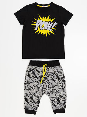 Cartoon Boy T-shirt&Baggy Set - 3