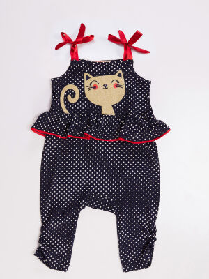 Cat Dotted Girl Overall - 3