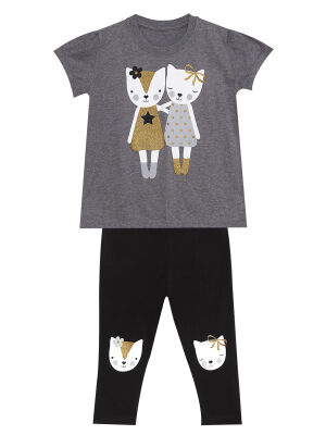 Cat Fellows Girl T-shirt&Leggings Set - 3