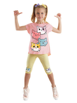 Cat Friends Girl T-shirt&Leggings Set
