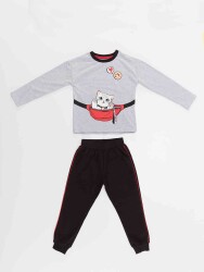 Cat in Bag Girl T-shirt&Pants Set - 3