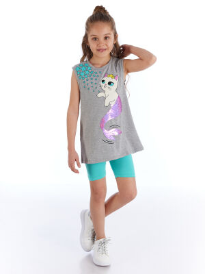 Cat Mermaid Girl T-shirt&Leggings Set - 1