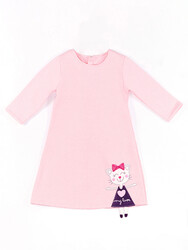 Cat Pink Dress - Thumbnail