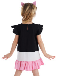 Cat Ruffled Girl Dress - 2