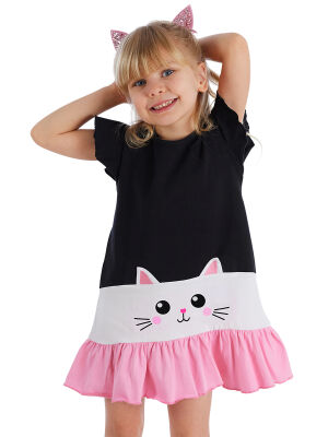 Cat Ruffled Girl Dress - 1