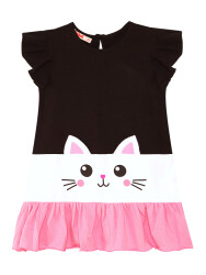 Cat Ruffled Girl Dress - 3