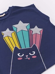 Cat Star Crop-top&Shorts Set - Thumbnail