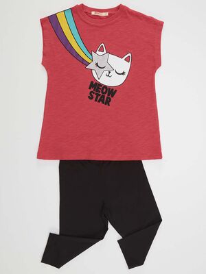 Cat Star T-shirt&Leggings Set