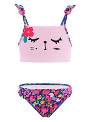 Cat&Flowers Girl Bikini - 1