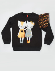 Cats Black Girl Sweatshirt - 2