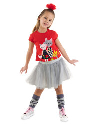 Cats Tulle Girl T-shirt&Tulle Skirt Set - 1