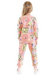 Cats&Flowers Girl Pink Tracksuit - 2