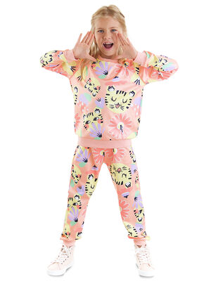 Cats&Flowers Girl Pink Tracksuit