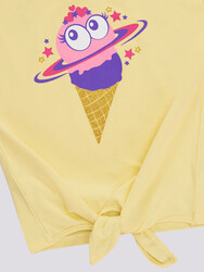 Ice Cream Girl Crop-top&Gabardine Shorts Set - Thumbnail