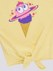 Ice Cream Girl Crop-top&Gabardine Shorts Set - 5