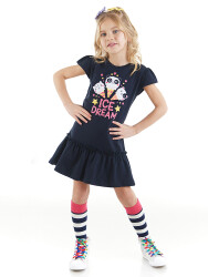 Ice Cream Girl Navy Dress - 1