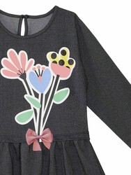 Çiçekler Kız Çocuk Elbise - Thumbnail