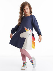 Colorful Unicorn Girl Dress - Thumbnail