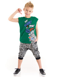 Comics Dino Boy T-shirt&Harem Pants Set - Thumbnail