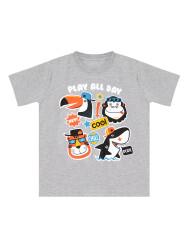 Cool Animals Siyah Erkek Çocuk Yazlık T-shirt Kapri Şort Takım - 5