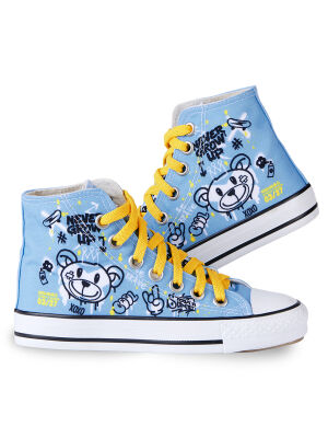 Cool Bear High Top Boy Blue Sneakers - 1