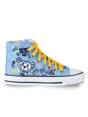 Cool Bear High Top Boy Blue Sneakers - 4