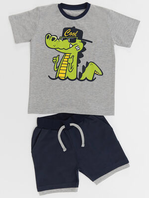 Cool Croco Boy T-shirt&Shorts Set
