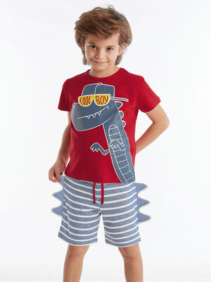 Cool Dino Boy Shorts Set - 1