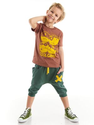 Cool Gang Erkek Çocuk T-shirt Kapri Şort Takım