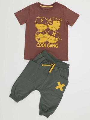 Cool Gang Erkek Çocuk T-shirt Kapri Şort Takım