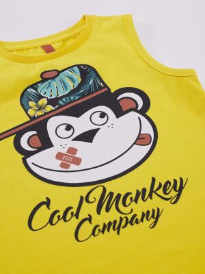 Cool Monkey Erkek Çocuk T-shirt Şort Takım - 5