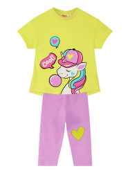 Cool Unicorn Girl T-shirt&Leggings Set - 3