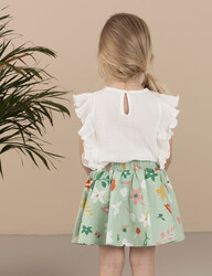 Cream Ruffled Girl Blouse - 2