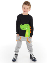 Croc Black&Grey Boy Pants Set - 1