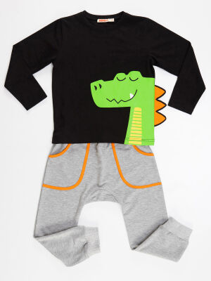 Croc Black&Grey Boy Pants Set - 3