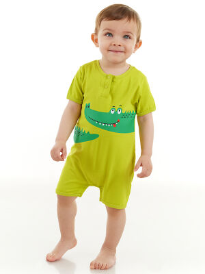 Croco Baby Boy Cotton Romper - 1