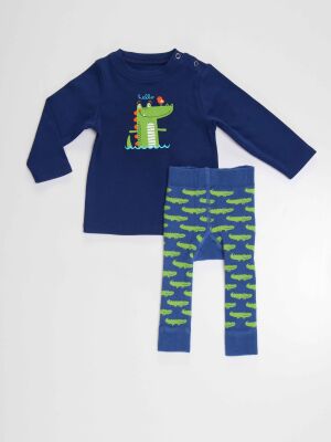 Crocodile Baby Boy Leggings+T-shirt Set - 4